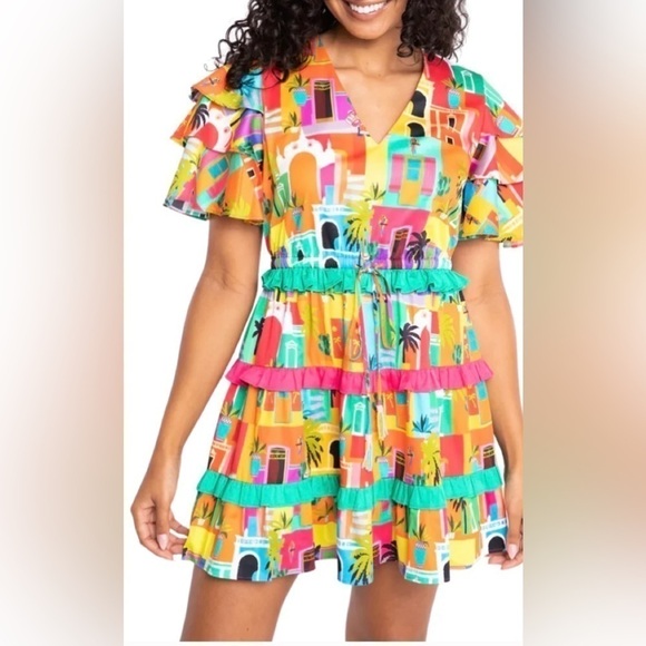 NWT ALDEN ADAIR Sabrina Casablanca Dress size Medium - Picture 5 of 11